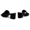 Low Block Heels for Women ?C Slip-On Mules, Square Open Toe 2.5 Inch Comfort Chunky Heeled Sandals, Trendy 2025 Casual Dress