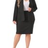 31-lEy2532L.jpg Plus Size Blazer and Skirt Suit Sets for Women 2 Piece Outfits Business Casual Suit Sets