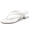 312plXRbPZL.jpg Womens Kitten Heel Sandals Round Open Toe Flip Flop Heels One Strap Slides Short Heeled Sandals for Women