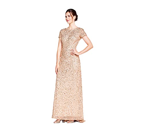 314hiTPHKKL.jpg Women's Short-Sleeve All Over Sequin Gown