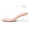 314j4qqr1BL.jpg Women's Clear Heels Low Chunky Heel Open Toe Transparent Zebra Rhinestones Block Heeled Sandals Ankle Strap Shoes