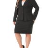 314oPiovoCL.jpg Plus Size Blazer and Skirt Suit Sets for Women 2 Piece Outfits Business Casual Suit Sets