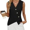 315wMtwB1JL.jpg Womens Summer Tops Dressy Casual Tank Tops Business Casual Outfits Sleeveless Lightweight Work Blazers
