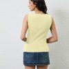 317ohAfPmBL.jpg Women Asymmetrical Button Down Side Split Sleeveless Tank Tops Boat Neck Slim Fit Summer Casual Side Button Knit Vest