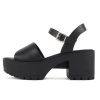 ??Stacie?? ~ Women Open Toe Lug Sole Mid Block Heeled Sandals with Adjustable Ankle Strap