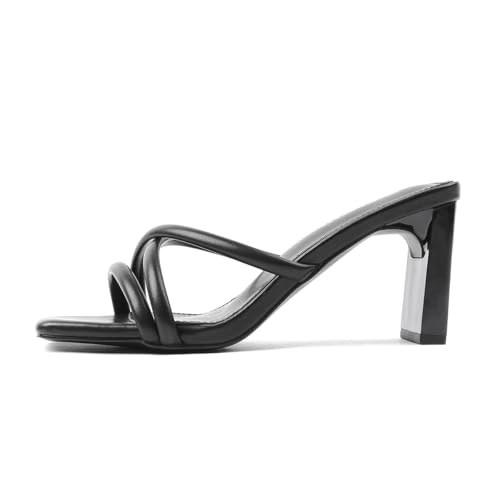 Women 3 Inch Slip On Heels Lady Heeled Sandal 332