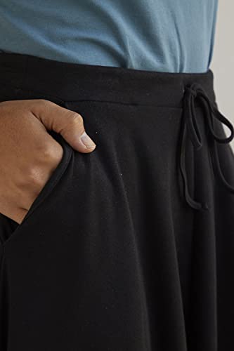 Women's 100% Organic Pima Cotton Midi Skirt with Pockets