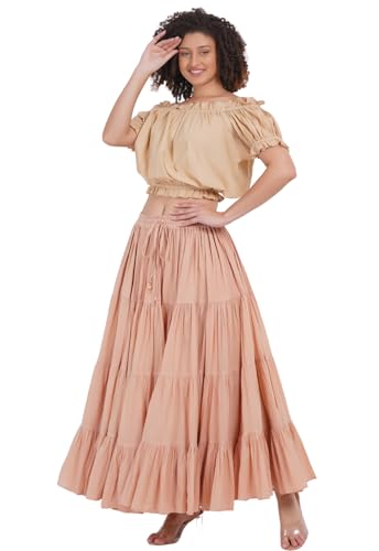 31FszMglKhL.jpg Women's Gypsy 25 Yard Solid Color Cotton Skirt