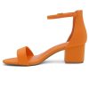 Women??s Low Heels ?C Open Toe Chunky Block Heeled Sandals with Ankle Strap | Comfortable Dressy Short Heels for Prom, Wedding,