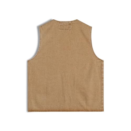 Summer Retro Pocket Denim Vest Coat Men's and WoMen's Casual Sleeveless Button Top
