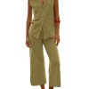 31QWXiLnxL.jpg Women's 2025 Sweater Set Sleeveless Button Down Vest Wide Leg Pants 2 Piece Outfits Summer Casual Matching Loungewear