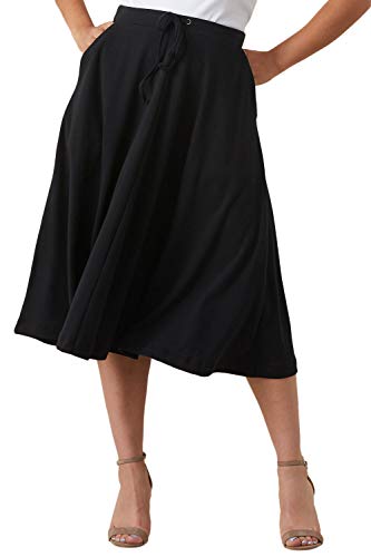 Women's 100% Organic Pima Cotton Midi Skirt with Pockets