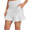 31VAc2Y89L.jpg Tennis Skirt for Women 17"/19" High Waisted Womens Golf Skirts with Shorts Pockets Ruffle Pleated Athletic Skorts