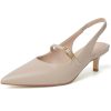 31aHemw5sWL.jpg Kitten Heels for Women Slingback Heels Pointed Closed Toe Heels Slip On Dress Pumps Shoes Low Women's Pumps for Dating Party