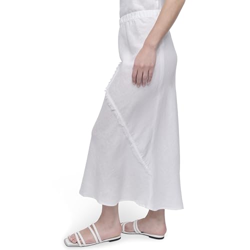 Women's Lightweight Linen Midi Skirt