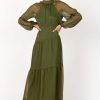 Women's Julip Sheer Long Sleeve Maxi Dress