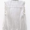 31cEc59NMzS.jpg Women's Casual Denim Waistcoat Slim Fit Frayed Sleeveless Jacket Ripped Tops with Pockets