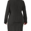 31dQJrXxhL.jpg Plus Size Blazer and Skirt Suit Sets for Women 2 Piece Outfits Business Casual Suit Sets