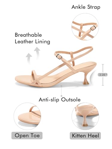 31djLUjgdiL.jpg Womens Strappy Heeled Sandals Kitten Low Heel Open Toe Ankle Strap Party Wedding Dress Shoes