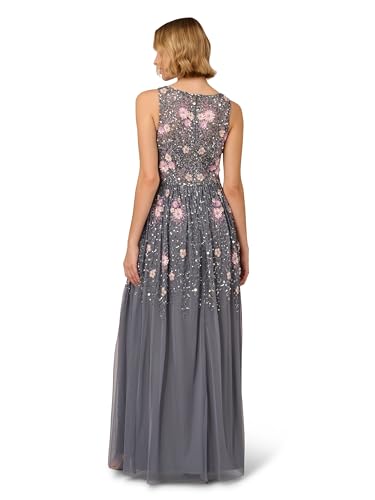 Women's Beaded Mesh Long Dress