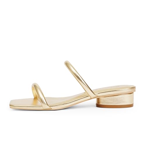 Square Open Toe Heeled Sandals Women Two Strap Chunky Heel Sandals for Women Low Block Heel Sandal Dressy
