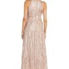 31fyC0inojL.jpg Women's Metallic Bloom Pleated Maxi Dress