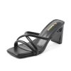 Women 3 Inch Slip On Heels Lady Heeled Sandal 332
