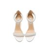 Block Heel Wedding Sandals Pearl Heels Open Toe Wedding Shoes for Bride Bridal Shoes
