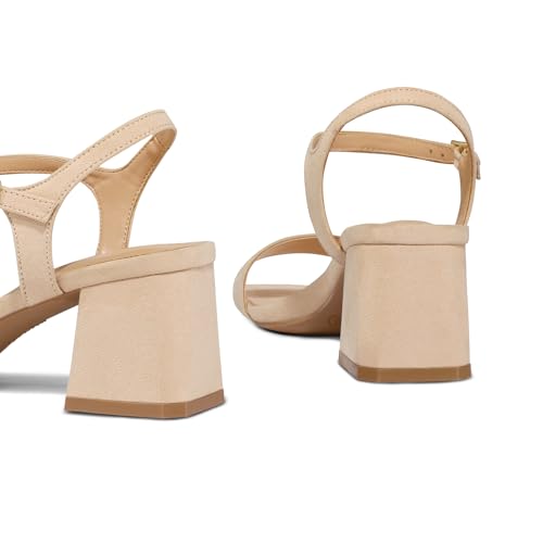 31nkaYbaq-L.jpg Women's Chunky Block Low Heels Open Toe Ankle Strap Heeled Sandals Comfortable Square Toe Wedding Party Dress Pump Shoes