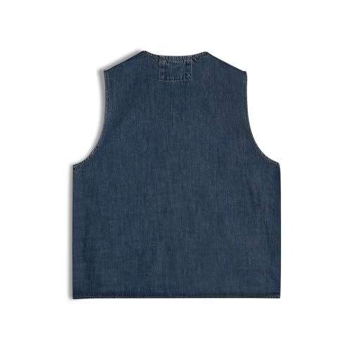 Summer Retro Pocket Denim Vest Coat Men's and WoMen's Casual Sleeveless Button Top