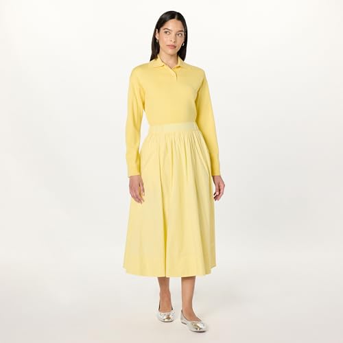 31pzC5FPRL.jpg Women's Arlo Voluminous Cotton Poplin Midi Skirt