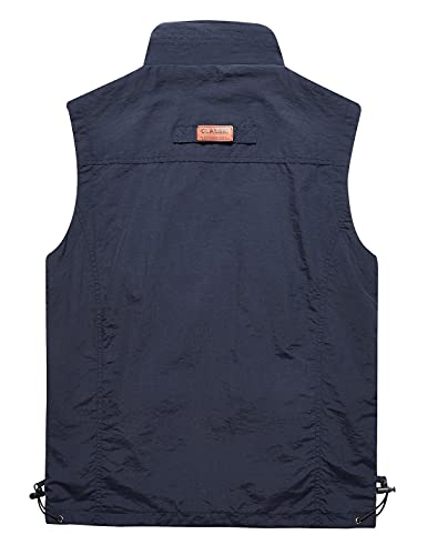 31tjMjeDGS.jpg Men’s Fishing Vest Outdoor Work Quick-Dry Hunting Zip Reversible Travel Vest Jacket with Multi Pockets