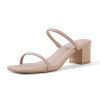 31vNHERMUsL.jpg Strappy Heels for Women Square Open Toe Two Strap Low Block Heel Slip on Dressy Sandals Shoes