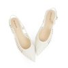 Slingback Flats for Women Pointed Toe Ballet Flats Classic Low Heel Sandals Dress Shoes