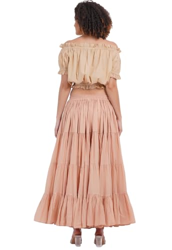 31x4d0yeTPL.jpg Women's Gypsy 25 Yard Solid Color Cotton Skirt