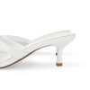 Gold Kitten Heel Sandals for Women Flip Flop Strappy Mule heels Rounded Open Toe Heeled Thong Sandals Women