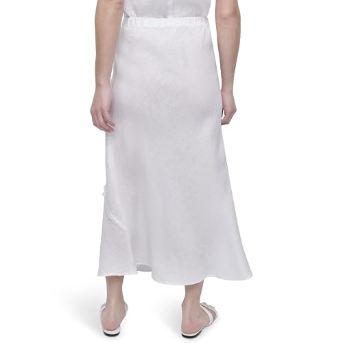 Women's Lightweight Linen Midi Skirt