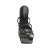 Women's Square Open Toe Heeled Sandals Glossy Material Mules Slip On Low Block Chunky Heeled Sandal on Comfortable Casual Dress