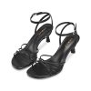 Womens Sandals Round Open Toe Kitten Heels Adjustable Ankle Strap Low Heels Heeled Sandals for Women Summer Dress Shoes Not