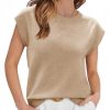 41-i2ubZo9L.jpg Womens Cap Sleeve Sweater Vest Summer Casual Sleeveless Knit Tank Tops Loose Fit Crew Neck Shirts Pullover