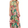 410bVwSrWqL.jpg Sleeveless Maxi Floral Women-Halter Neck Pleated Summer Long Dress for Special Occasions