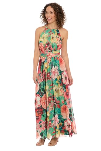 410bVwSrWqL.jpg Sleeveless Maxi Floral Women-Halter Neck Pleated Summer Long Dress for Special Occasions