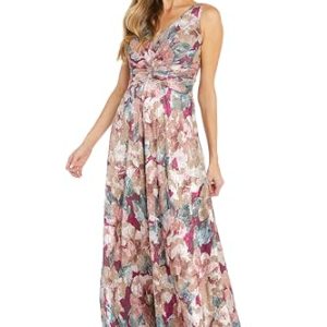 Women's Metallic Floral Formal Dress