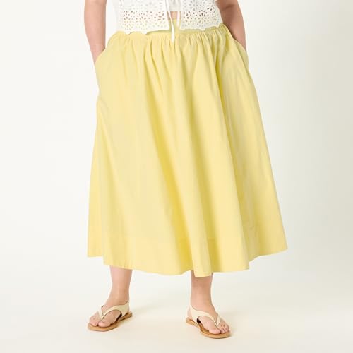 417vuKy1u5L.jpg Women's Arlo Voluminous Cotton Poplin Midi Skirt