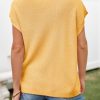 Summer Short Sleeve Sweater for Women 2025 Crew Neck Ribbed Knit Vests Trendy Pullover Tops