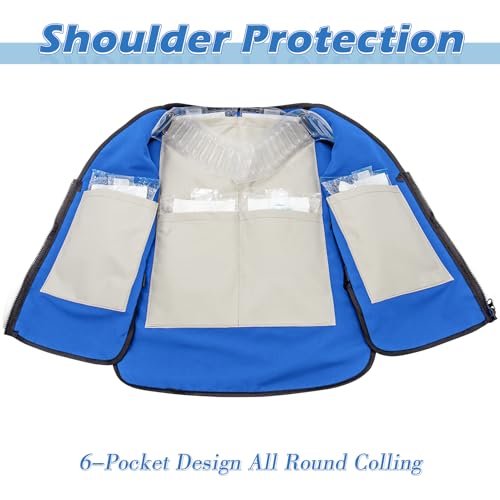 4193XoeJHRL.jpg Large Cooling Vest for Men&Women with 24pcs Ice Packs, Adjustable Cooling Vests with Air Cushion for Hot Weather Work,