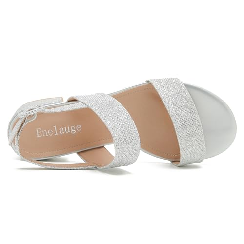 41C34shhy3L.jpg Women's Open Toe Ankle Strap Low Block Chunky Heels Sandals Holiday Party Wedding Dress Pumps Shoes