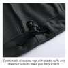 Women's Lightweight Vest Softshell Sleeveless Jacket Windproof Stand Collar with Zipper Pockets Running Hiking Golf