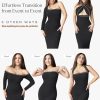 41DYdmA5gmL.jpg Long Sleeve Maxi Dress Bodycon Cocktail Dress Shapewear Tummy Control Fall Formal Dresses Built-in Bra