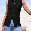 Women's Sweater Vest Button Down Summer Tank Tops 2025 Sleeveless Knit Vests Fashion Business Casual Outfits